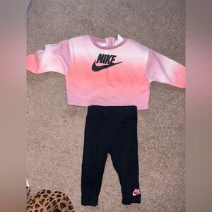 Nike Kids Gradient Pink and Black Leggings